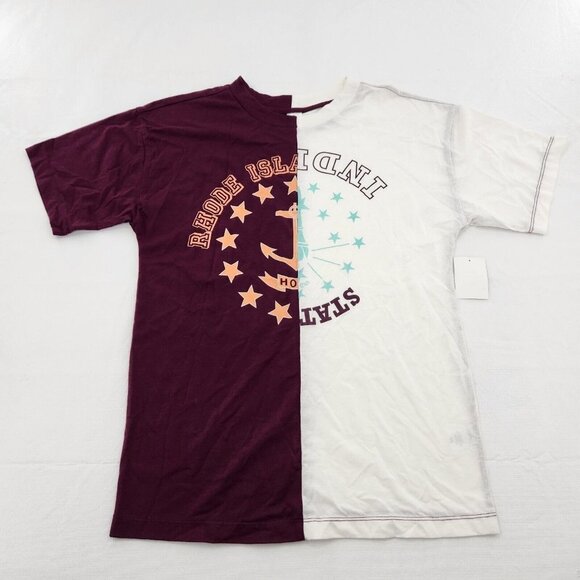 Abound Womens T-Shirt Rhode Island Multicolor Color Block Short Sleeve XS Tshirt - Picture 1 of 6